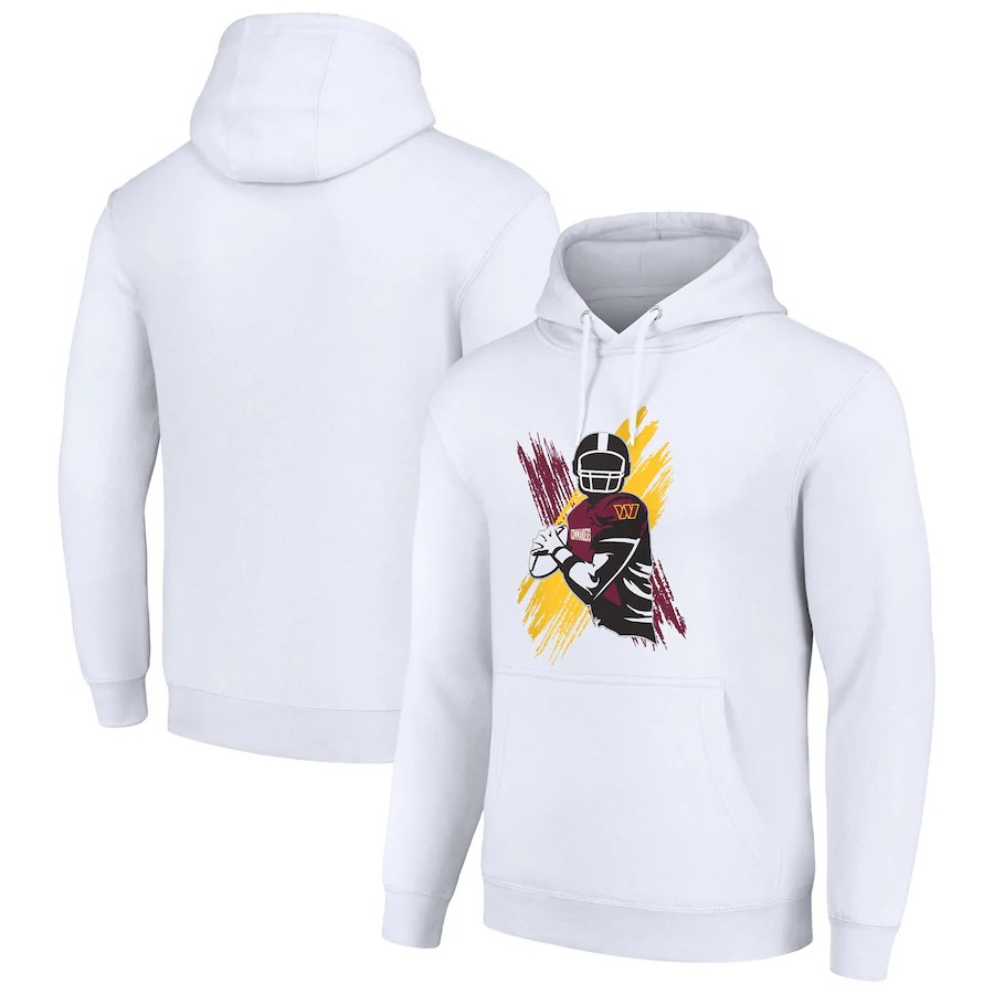 Men washington commanders white 2024 NFL hoodie->washington commanders->NFL Jersey